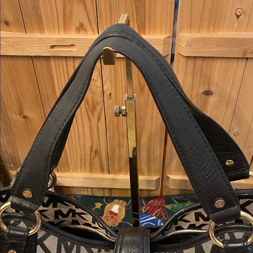 💜Michael Kors Black and Brown Logo Tote - Picture 3 of 12